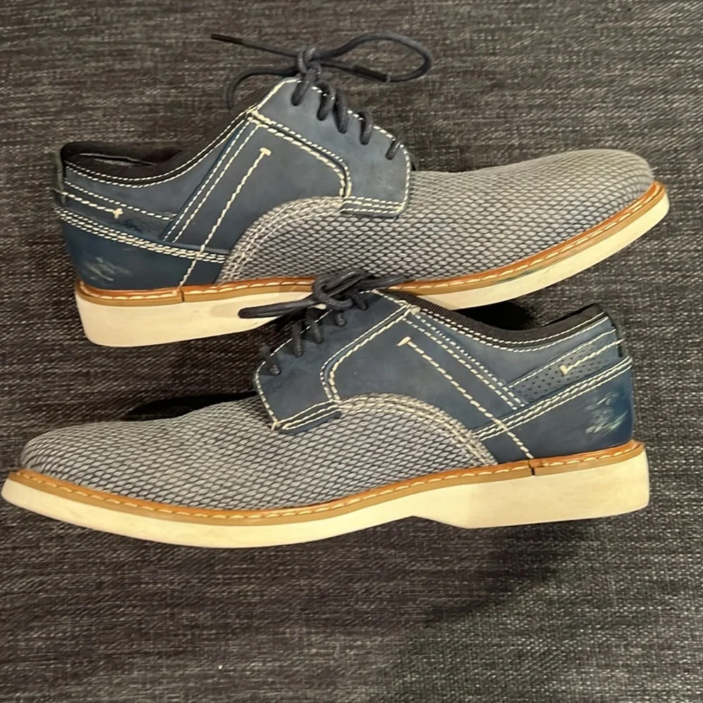 Steve Madden P-Lain Denim Blue Oxfords - Men’s 7
